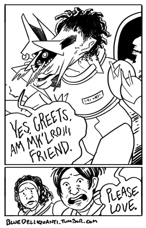 bluedelliquanti:  Have you all watched Monster Factory, the series where Justin and Griffin McElroy pick a video game and use the character creator to make horrifying physics-defying creatures? I was rewatching the Mass Effect 2 episode and talking with