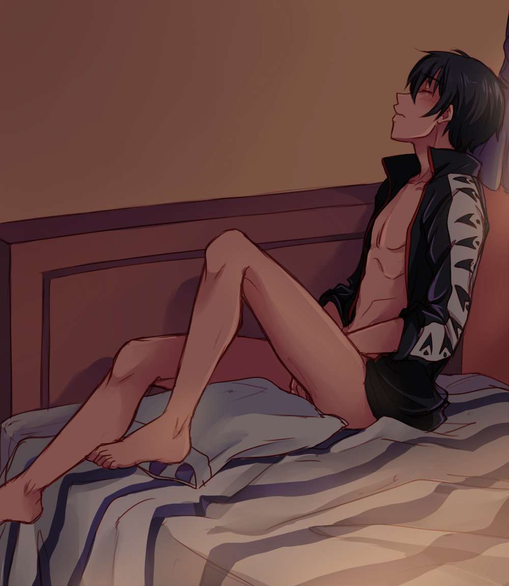 matsuoka-lin:  sexuallyfrustratedshark:  Rin forgets his jacket at Haru’s and…