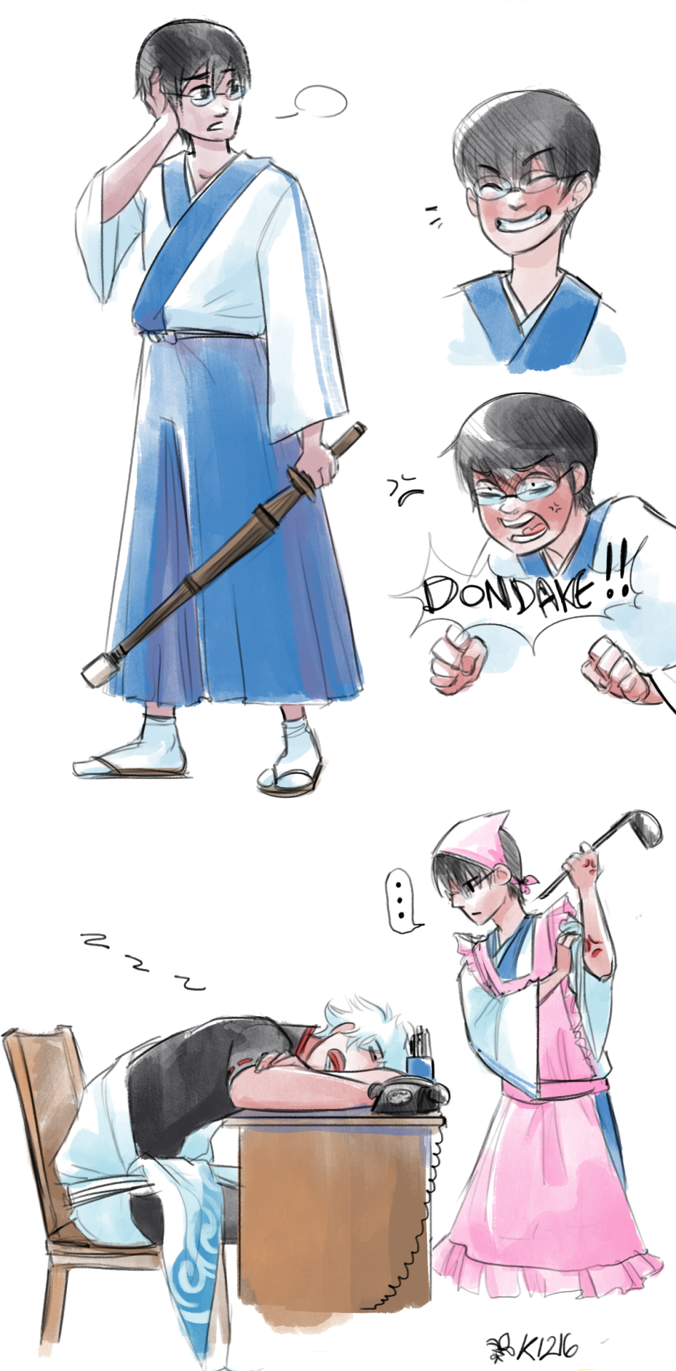 glymocli:  k1216:Precious glasses-wearing-a-human`s sketch dumpIf Shinpachi wasn`t