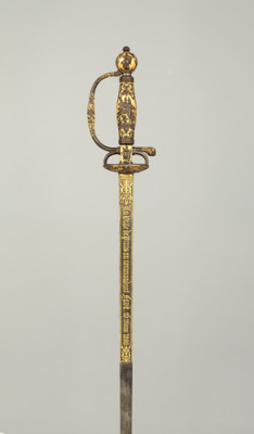 met-armsarmor: Smallsword Presented by the City of Paris to Commandant Ildefonse Favé (1812–1894) by Paul Bled, Arms and Armor Gift of Peter Finer, in honor of Stuart Pyhrr, 2014 Metropolitan Museum of Art, New York, NYMedium: Steel, gold 