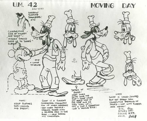 How to draw Goofy: ten model sheets from various eras with turnaround models, poses, tips and tricks