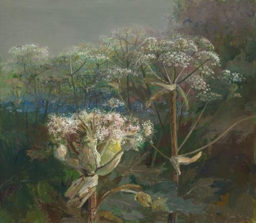 Giant Hogweed , impenetrable   -    Rein Pol , 2010Dutch , b. 1949-alkyd and oil on panel,   100 x 8