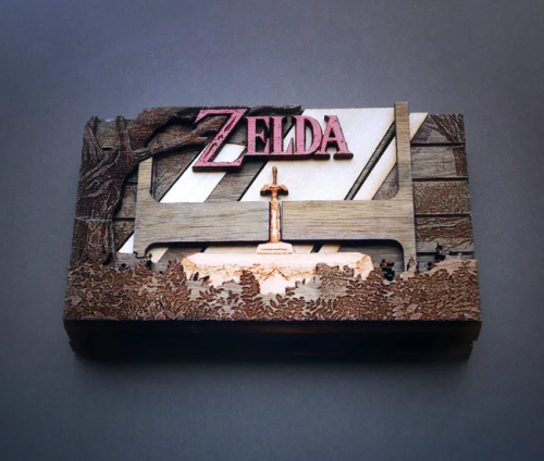 retrogamingblog2:Legend of Zelda Wood Carved Games made by Pigminted