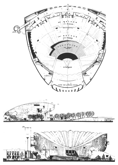 elarafritzenwalden:Auditorium Maurice-RavelLyon, France; 1972-75 Henry Pottier, Charles Delfante,J
