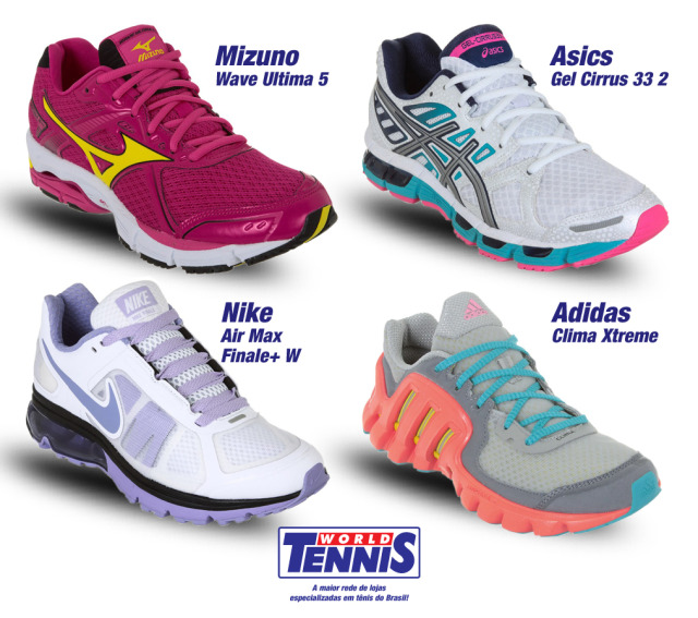 tenis mizuno asics feminino