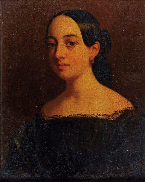 Eugène Devéria (1808–1865)Portrait de jeune femme , 1844