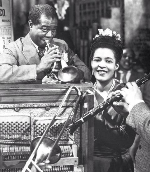 Louis Armstrong and Billie Holiday, 1947.