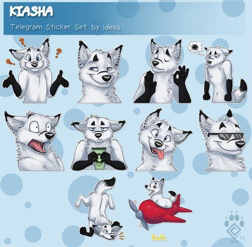 Telegram Sticker Set for Kiasha!https://www.weasyl.com/submission/1414193https://beta.furrynetwork.c