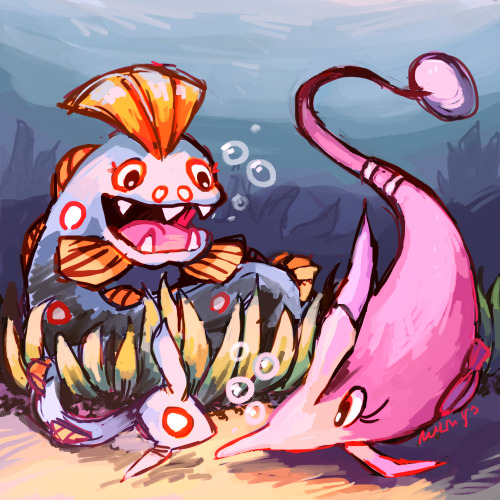 nokocchi:Day 18: Fav Water Type: You know, its really weird to think of how these two are silly and 