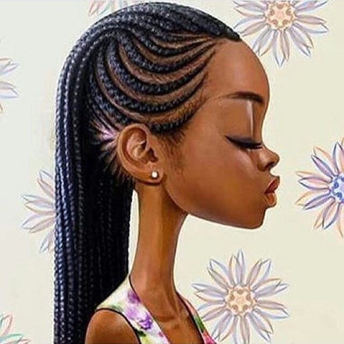 Art of Mervin @africangirlskillingit DOPE #2FroChicks #braids #blackart #BlackGirlMagic #Brownbeauty