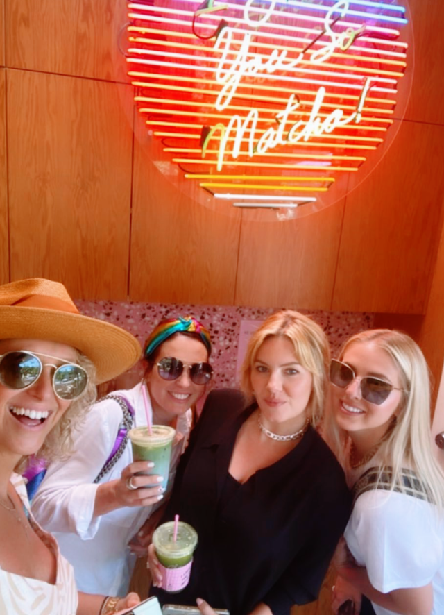 Elisha Cuthbert and Friends, at Cha Cha Matcha, 02 June, 2021.