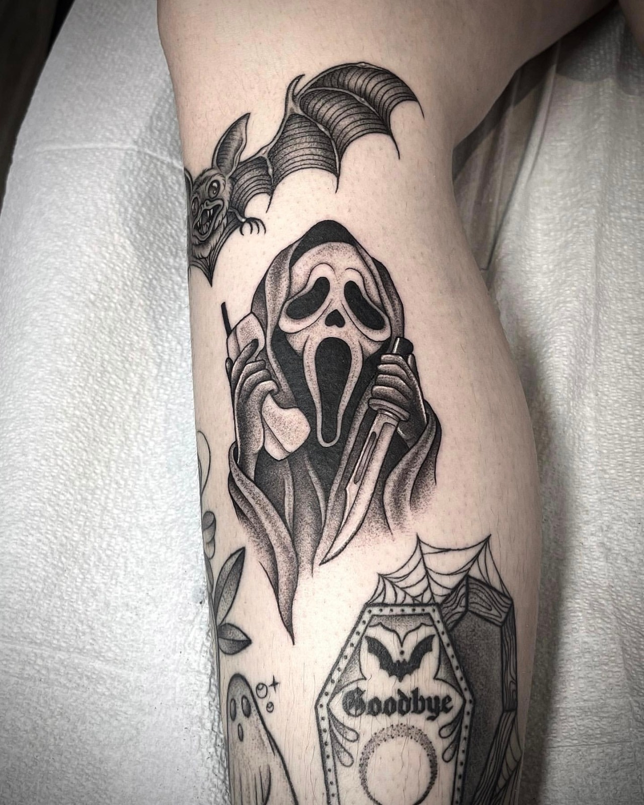 DannyxPerez on Instagram Ghost face tattoo from todayI have not seen the  new Scream movie but I heard its really good