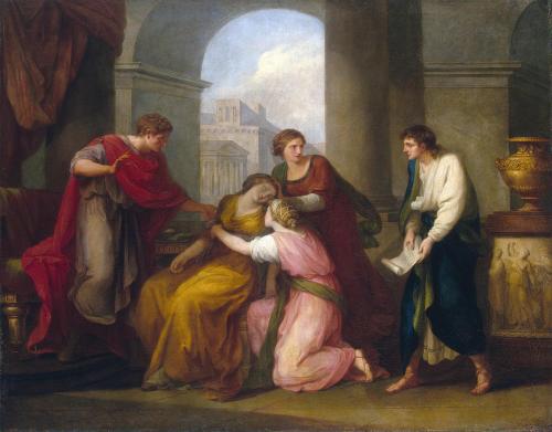 Virgil Reading the Aeneid to Augustus and Octavia, Angelica Kauffmann, 1788