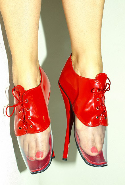 Red-transparent lack pcv ballet heelswww.obuwie-erotyczne.pl/item.html/id/4034392226