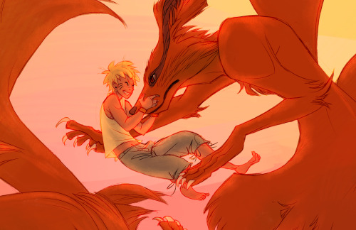 spacecatboy:remember how in naruto fanfics they would always call naruto a kitsune