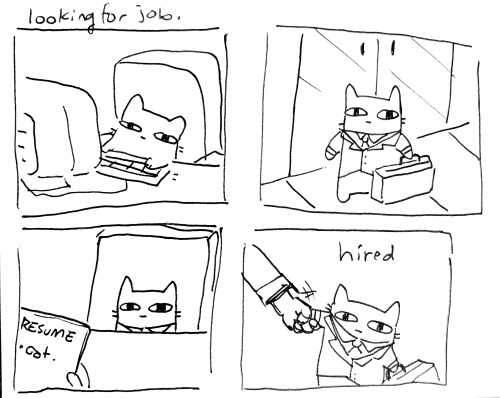 emeraldotter:cat employment