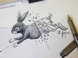 Dun-N0:  Geometric Rabbit Tattoo Ideas