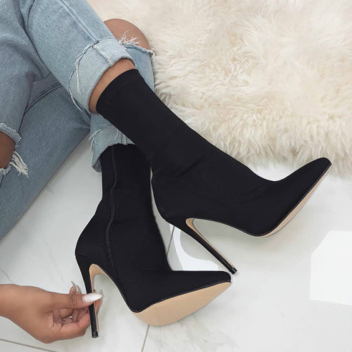 Black Stiletto Booties
