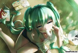 HentaiPorn4u.com Pic- Hatsune Miku’s stare left me stunned.