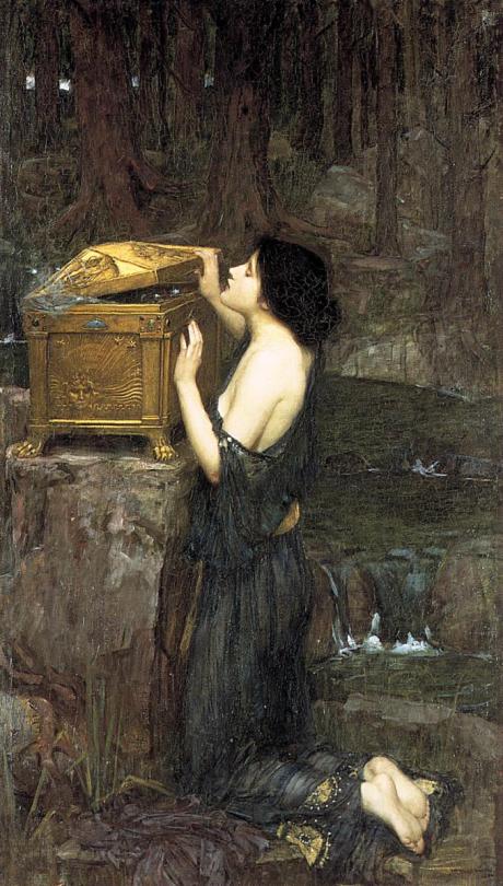 Pandora, 1898, John William Waterhouse Medium: oil,canvas