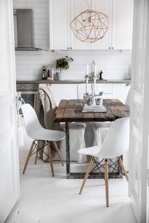 white dining room