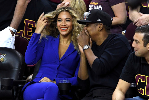 adoringbeyonce:Beyoncé x JAY Z // 2016 NBA Finals - Game Six