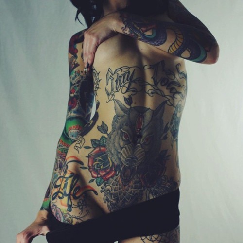 dmtrtwo:  @angela_mazzanti sure has some great ink 👌 follow her for more @angela_mazzanti👈 . TAG A FRIEND WHO LOVES TATTOOS👇 . by tittzntattz from http://ift.tt/1BY6iEi