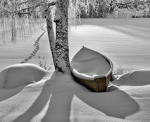 bluepueblo:  Snow Lake, Stevens Point, Wisconsin photo via dusky 