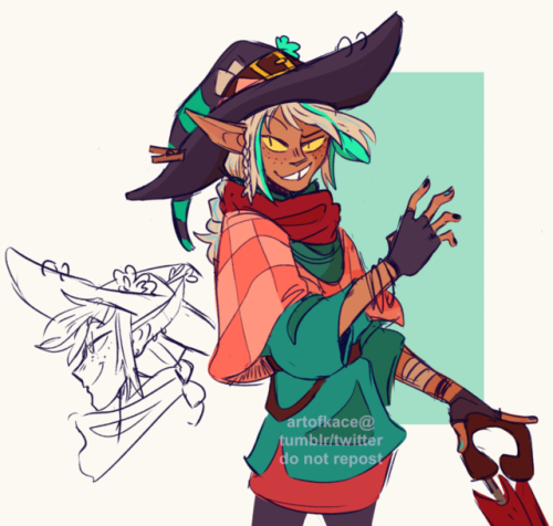 infernallegaycy:artofkace:A Taako for a ko-fi request for @arosyks-art ^^i love him[id: tw