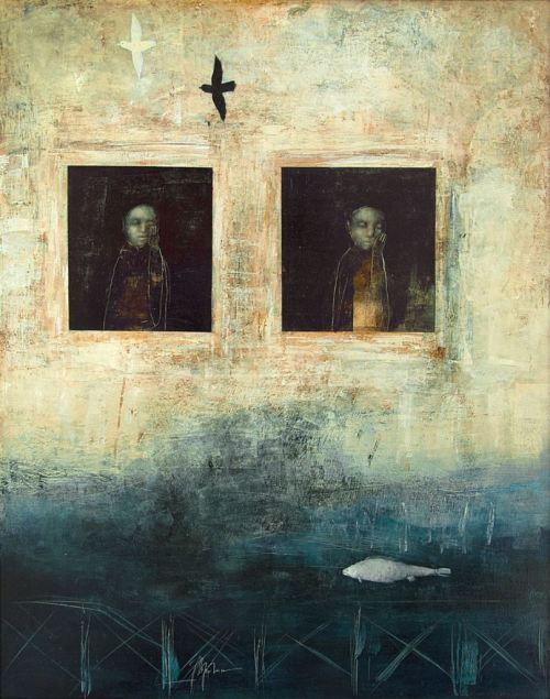 iamjapanese: Alexey Terenin（Russian, b.1969） Professor of Biology   2004    Oil on Ca