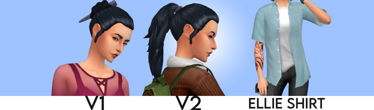 Mod The Sims - WCIF Hairstyle similar to Ellie's (TLOU)