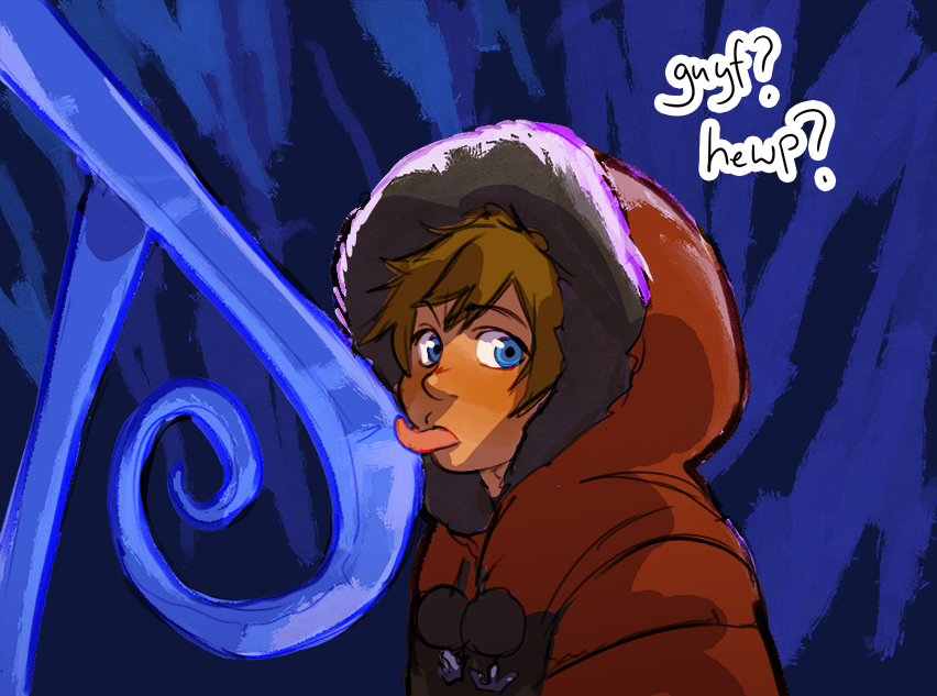 applegelstore: They’re in Arendelle and Sora totally licked the ice bridge leading