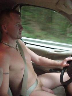 averagedudenextdoor:Uncut dude who likes to get kinky and drive naked