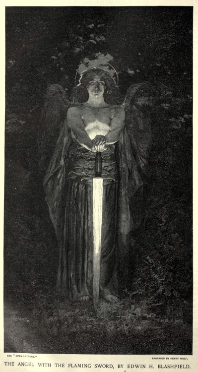 Edwin Howland Blashfield (1848-1936), ‘Angel with Flaming Sword’, “Century Illustr