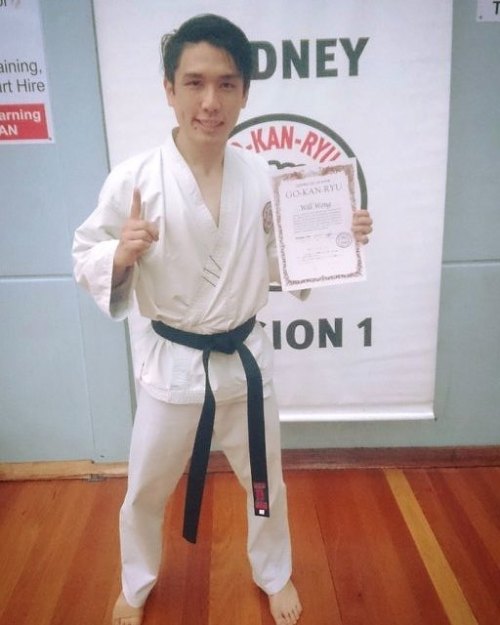 IT LOOKS SO LEGIT LOL. Today I successfully graded to Shodan Ho Black Belt with @gkr_karate. Goodbye