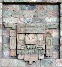 ancientart:  Sculpted details from the Mayan archaeological site of Copán, Honduras. Copán was occupied for over 2,000 years, from the Early Preclassic period through to the Postclassic. The city is on the frontier of the Isthmo-Colombian cultural