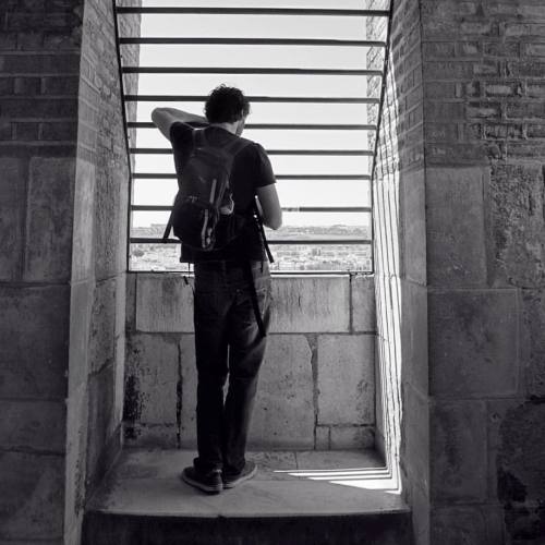 At the top of the Giralda tower, Seville cathedral #cathedral #Giralda #blackandwhite #b&w (at L