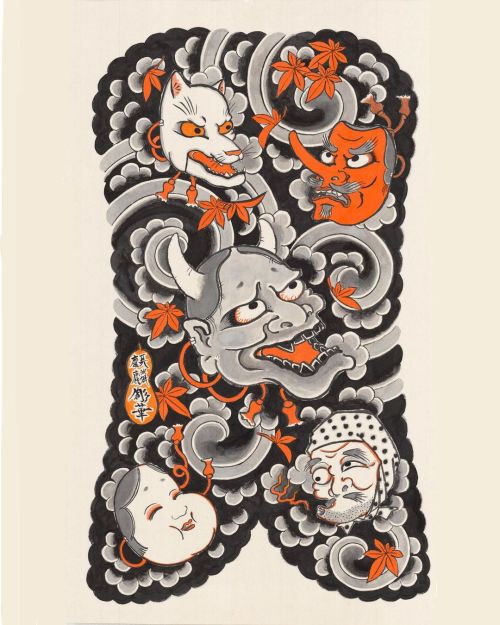 Menchirashi Pintura feito sob encomenda#menchirashi #japanesemask(em Kirin Tattoo) https://www.i