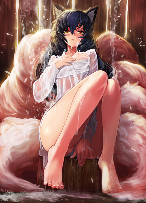 kant:  Washing Ahri | goomrrat [pixiv]  