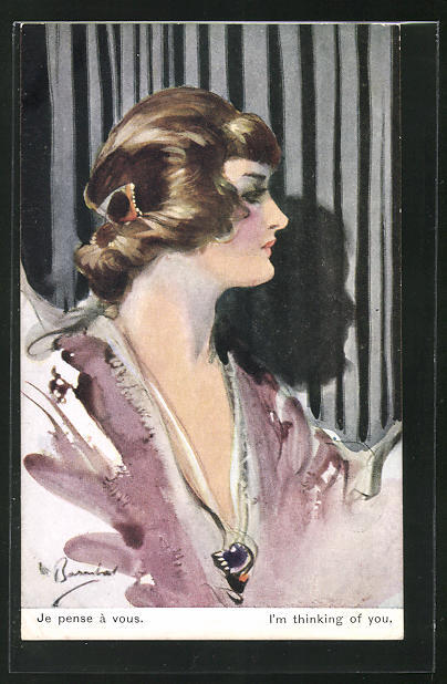 the1920sinpictures:1914 card illustrated by William Barribal.