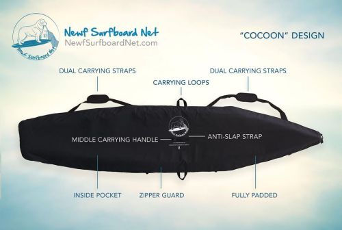 Standup Paddle Board Bag fully padded. This Newf Surf (www.newfsurfboardnet.com) Cocoon design comes
