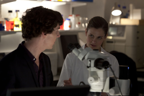 nixxie-fic:BBC Sherlock - Season 2 Production Stills - ‘The Reichenbach Fall’ Sherlock, John & M
