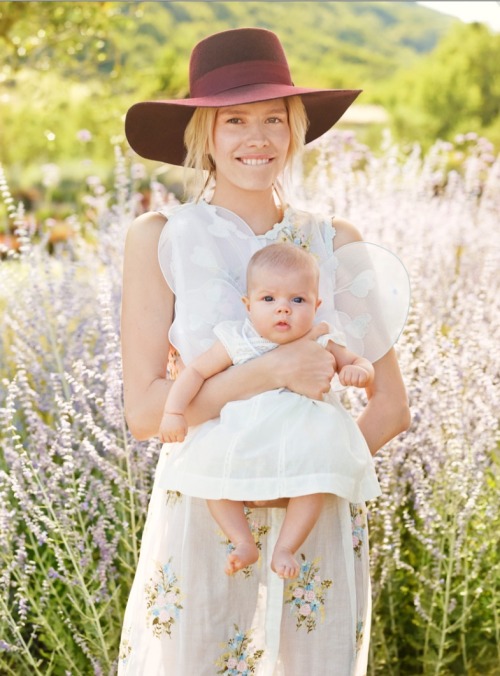 Elena Perminova and her little little doll for Vogue Russia