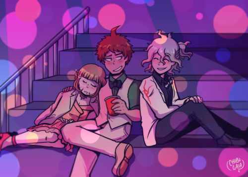 chibigaia-art: gee hinata, how comes you get two dates for the ronpa prom