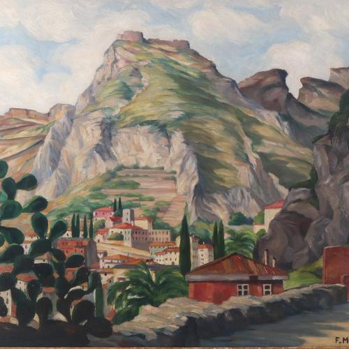 Elfiede Miller von Hauenfels (Austrian, 1893-1962). A North-Italian village.