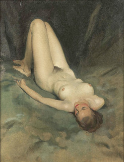 cg54kck:  Reclining nude Herbert James Gunn