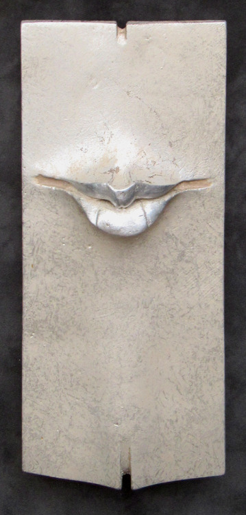 MECCANIKA TRANSFORMED: ALUMINATION - cast &amp; carved plaster, aluminum leaf, gray faux su