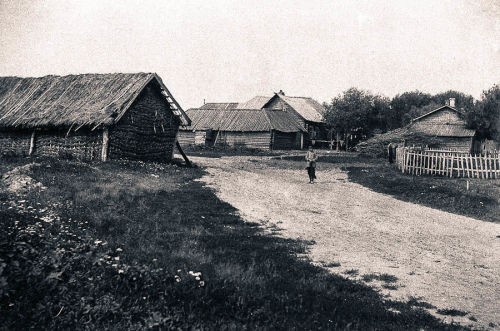 View of Troyekurovo village in the Lipetsk Region, 1898-1908.