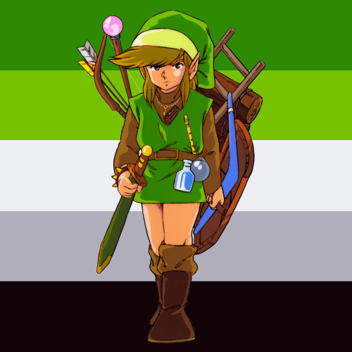 Aro flag but it’s color-picked from the Hero of Hyrule (The Legend of Zelda).