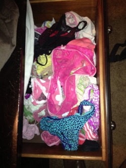 longstunner:  Girlfriend’s panty drawer